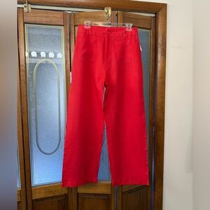 Nicole Miller Red Wide-Leg Chinos for Ladies, BRAND NEW